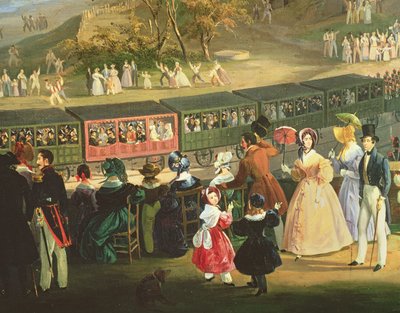 The Opening of the Naples-Portici Railway (detail) by Salvatore Fergola